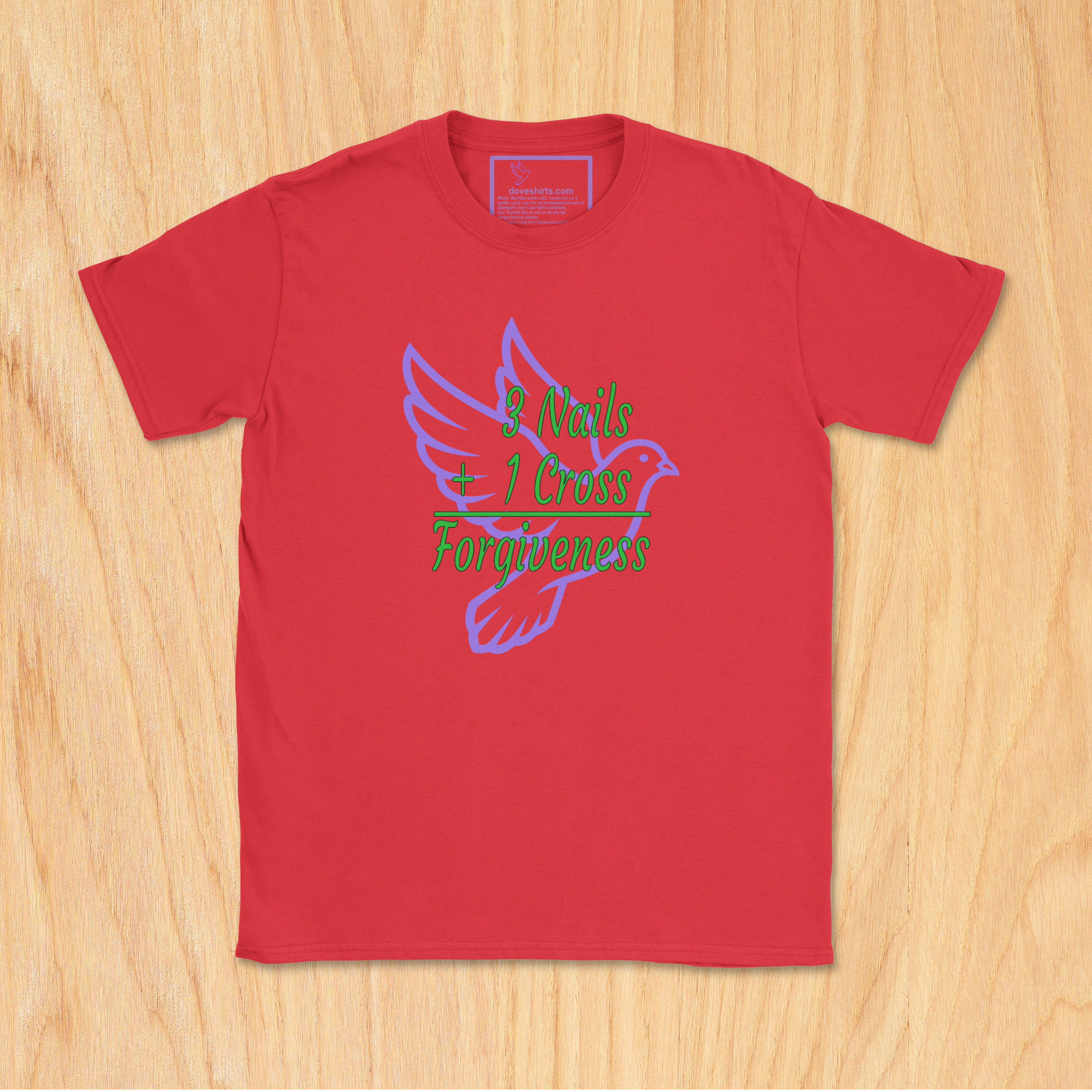 3 Nails + 1 Cross = Forgiveness – Youth Christian Tee
