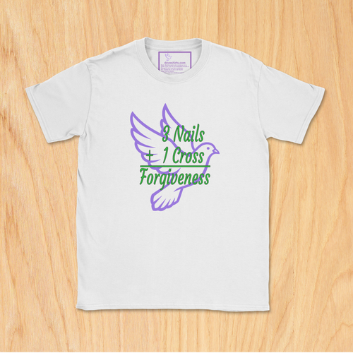 3 Nails + 1 Cross = Forgiveness – Youth Christian Tee