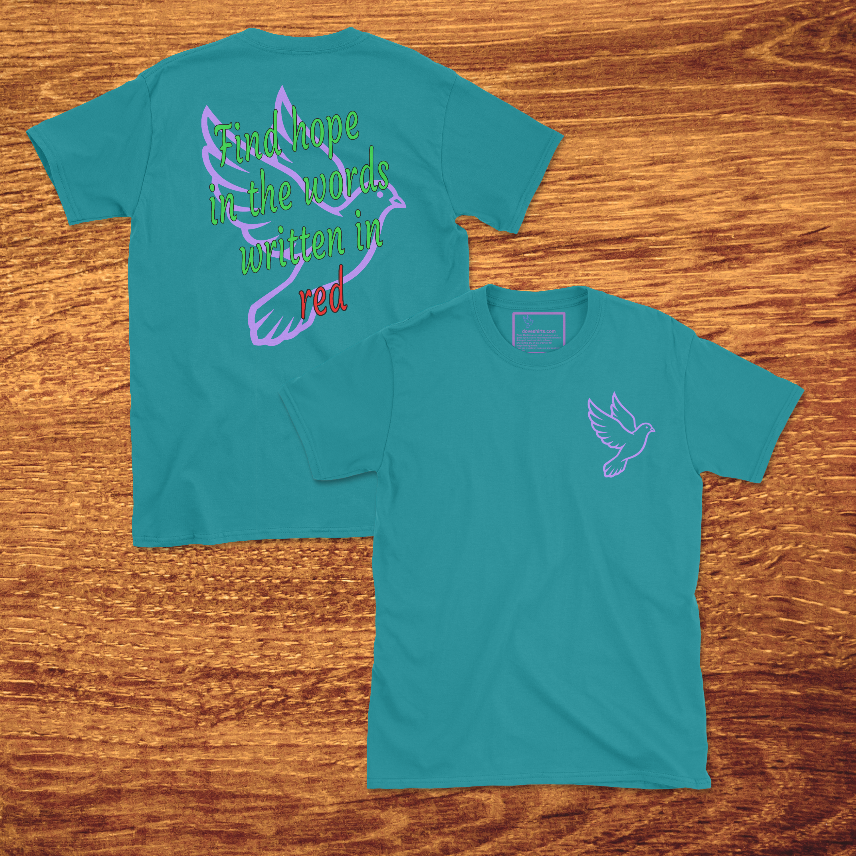 Find Hope in the Words Written in Red, Made to Order Adult T-Shirt, Gildan Softstyle 4.5 oz 100% Ring Spun Cotton Tee