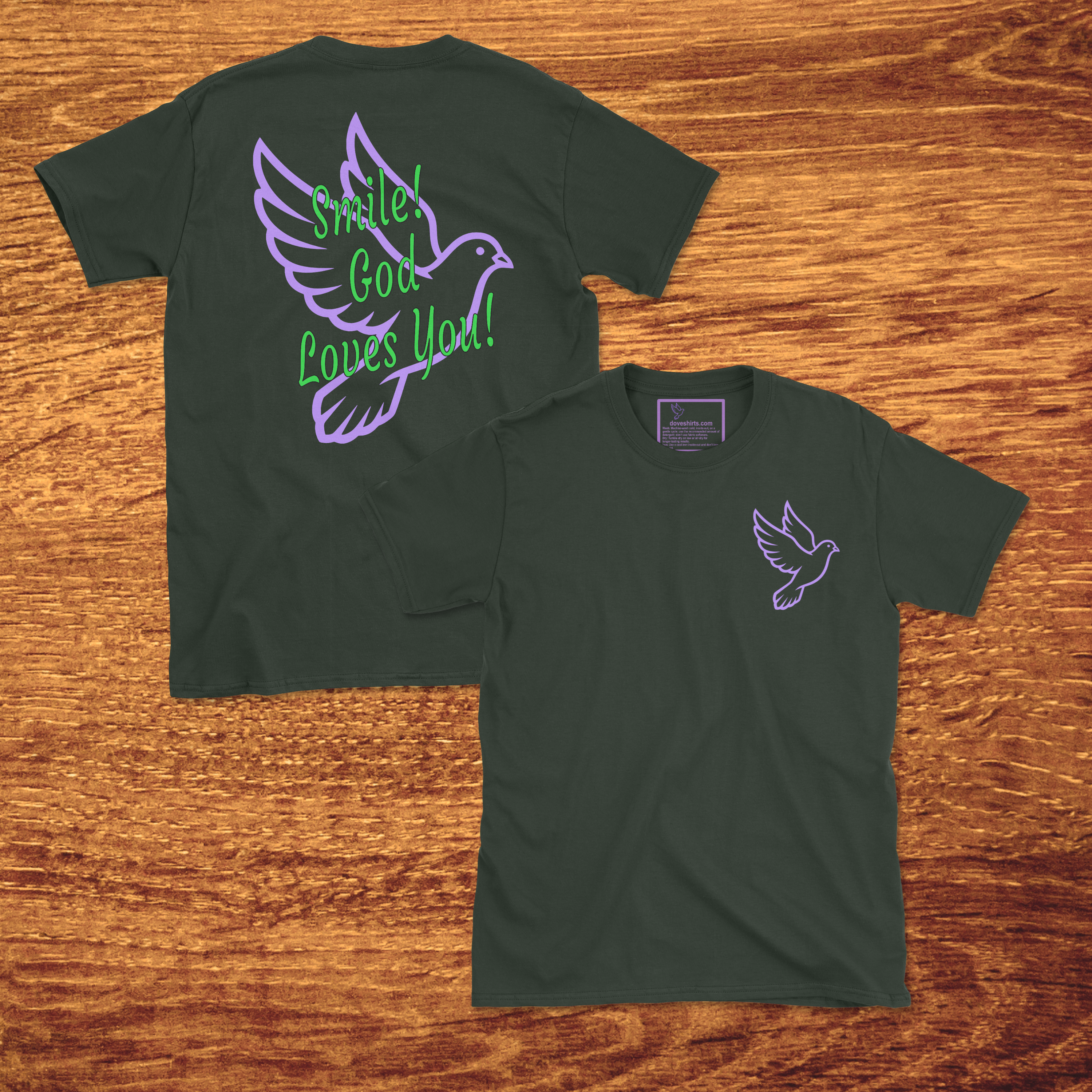Smile! God Loves You!, Made to Order Adult T-Shirt, Gildan Softstyle 4.5 oz 100% Ring Spun Cotton Tee