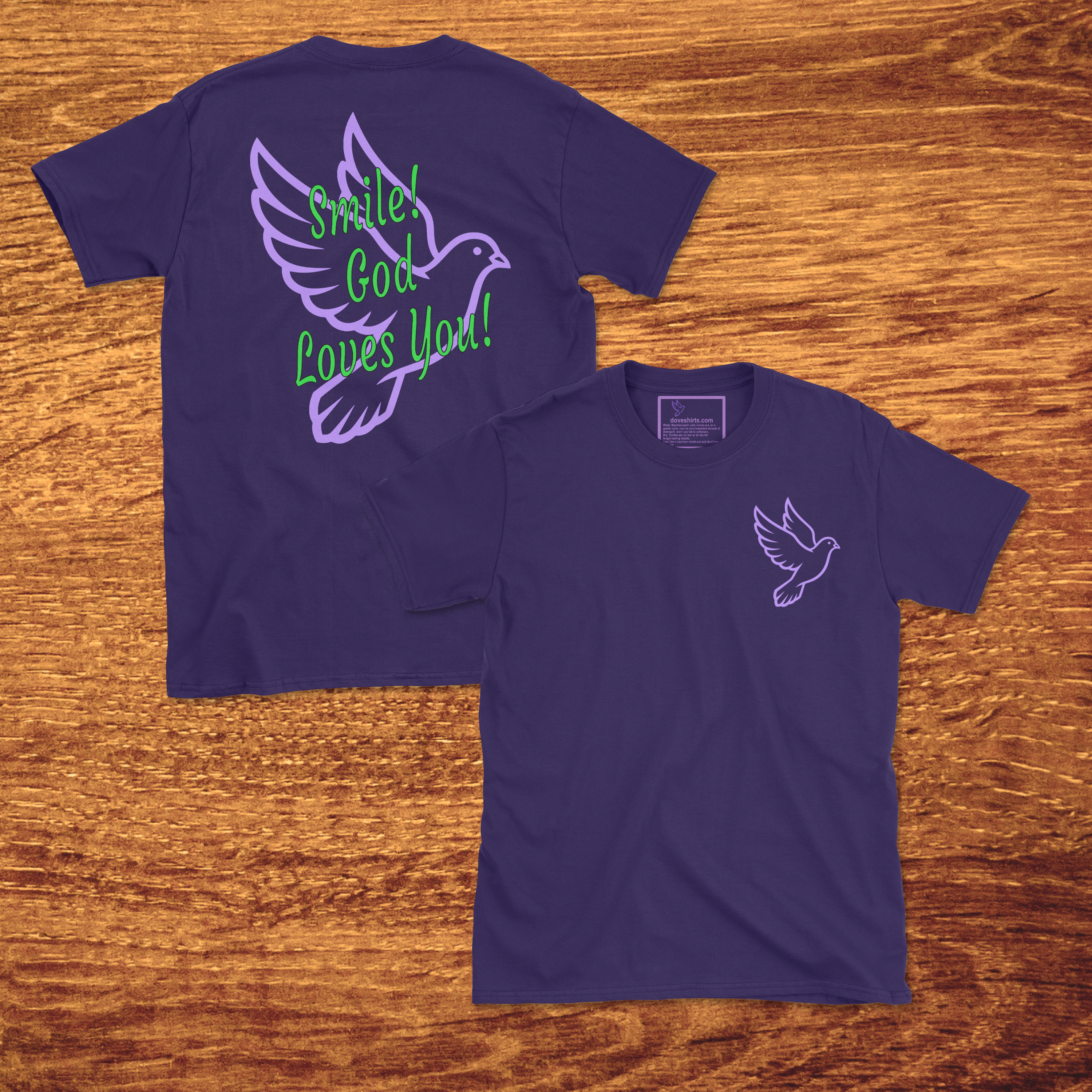 Smile! God Loves You!, Made to Order Adult T-Shirt, Gildan Softstyle 4.5 oz 100% Ring Spun Cotton Tee